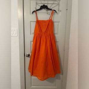 Orange Dress Casual Midi Torrid, Size 0